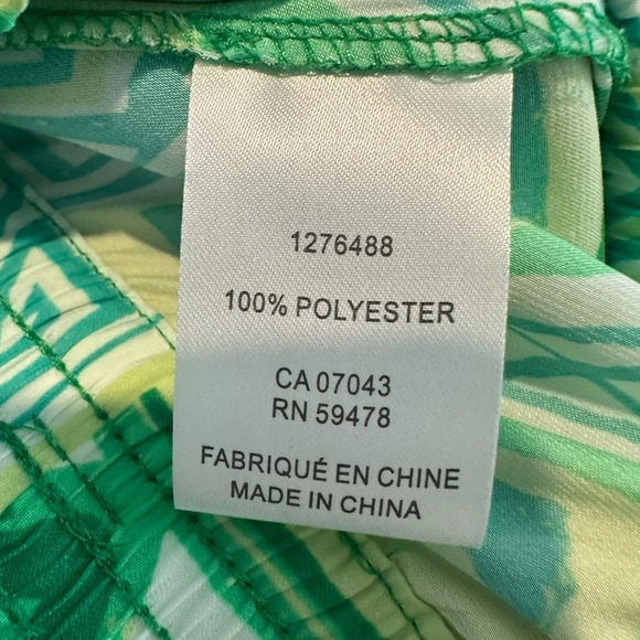 NWT Rachel Zoe Tropical Pants‎ Small Green - Picture 8 of 8